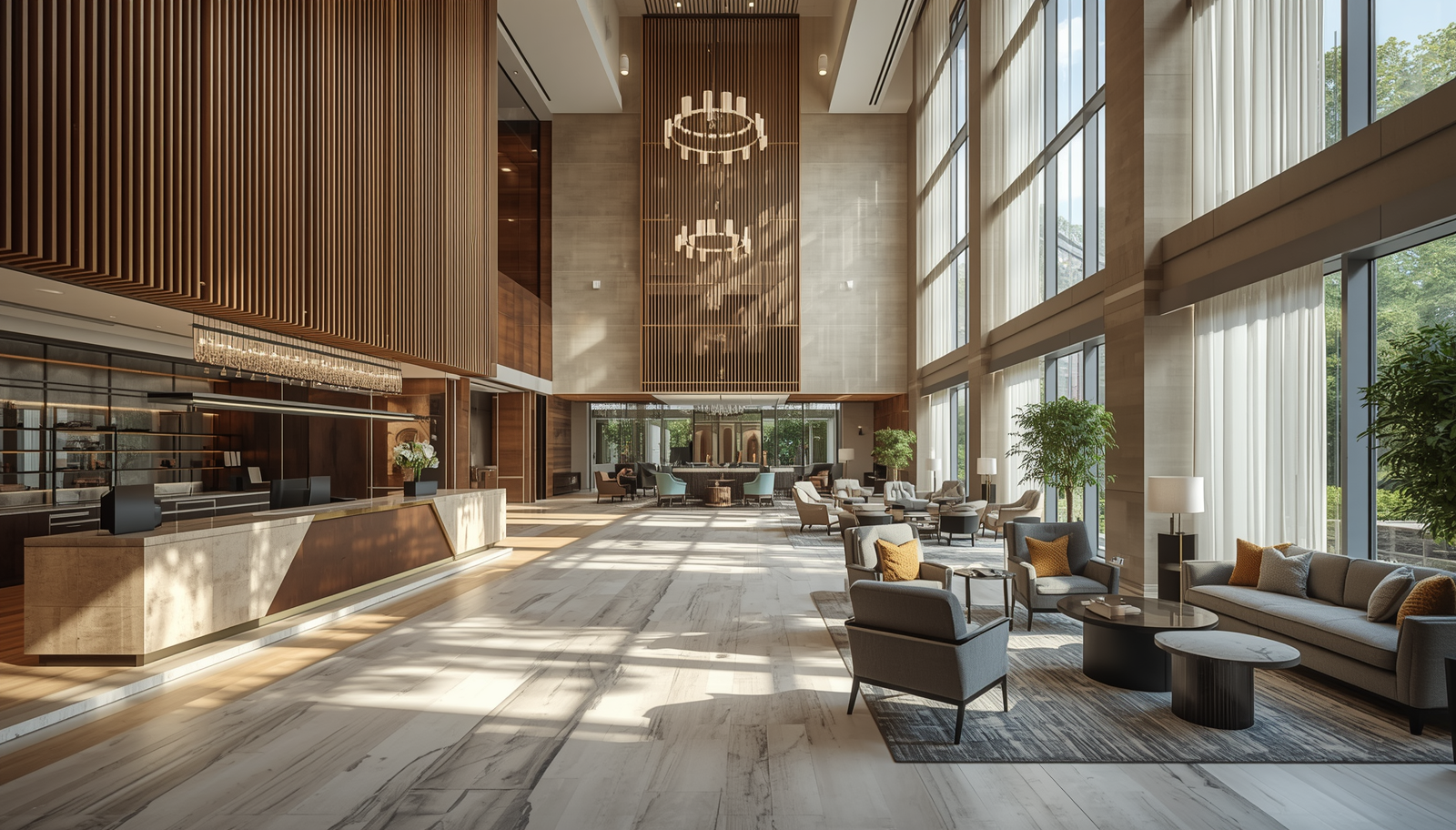 Koncepcja hotelu i gastronomii – wnętrze