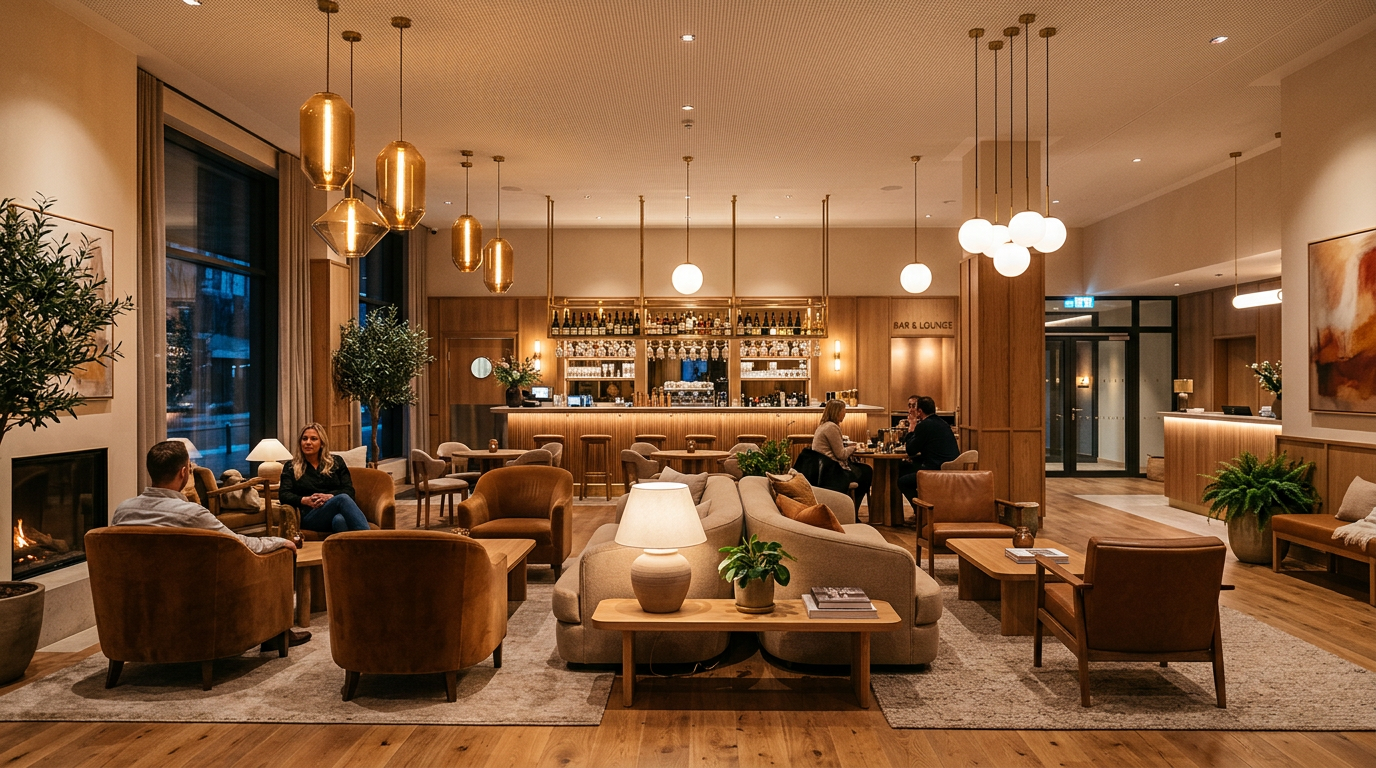 Lobby bar hotelu – detal aranżacji